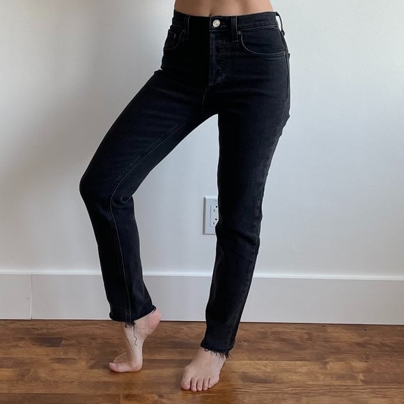 Denim Forum - The Yoko High Rise Slim (Black) - Picture 6 of 16